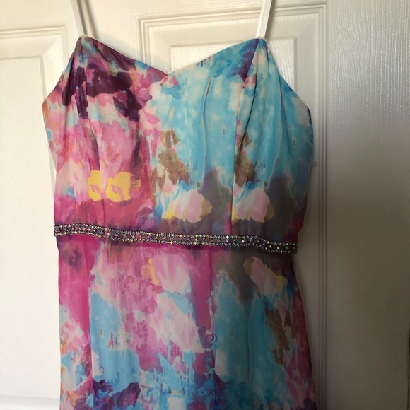 Adrianna Papell Dresses | Hailey Logan by Adriana Papell Watercolor Maxi, - Picture 5 of 11